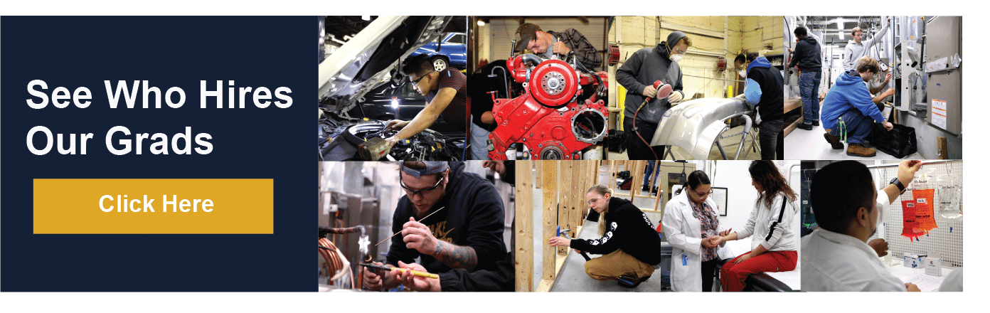 See Who Hires Our Grads graphic collage